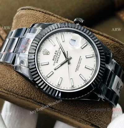 Swiss Copy Rolex Datejust 41 Black Venom DR Factory 2824 Watch BlackSteel White Dial